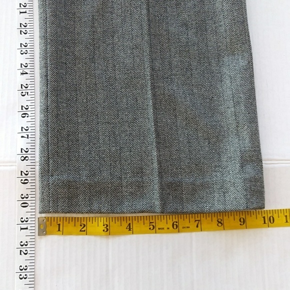 Valerie Stevens Striped Woolmark Blend Trouser Dress Pants 12 Gray Black White - Picture 16 of 16